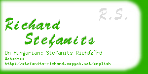 richard stefanits business card